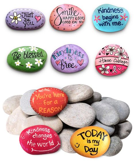 PRICES MAY VARY. 20PCS PAINTING ROCKS: Hand-Picked, the smooth and flat river rocks is suitable to paint for celebrating the recent holiday, Independence Day. This is a set of (20) stones for painting, size 2-3". The surface is smooth, perfect for Acrylic, Markers Pens, Chalk Markers, and Alcohol inks. LET IMAGINATION RUN WILD: Not only for kids, but they are also used by parents or educators to guide a story along and encourage creativity. These adorable rocks promote language growth, early lit Rocks For Painting, Smooth Rock, Kindness Projects, Diy Rock Art, Charity Project, River Rocks, Rock Painting Patterns, Kraf Diy, Rock Painting Designs