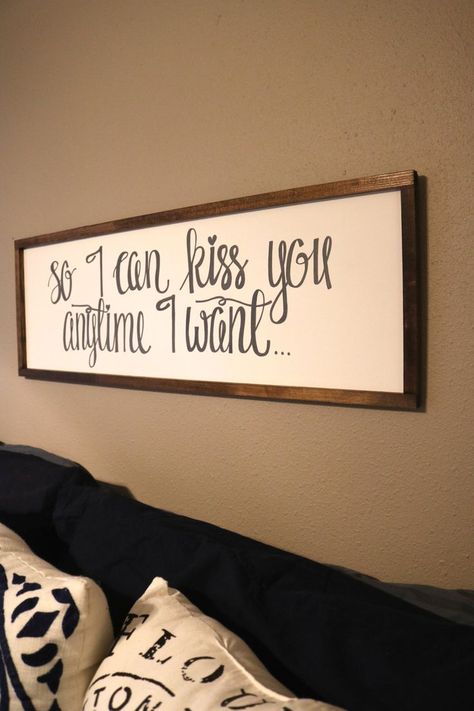 So I Can Kiss You Anytime I Want Wood Sign, Wedding Sign, Wedding Decor, Anniversary Gift, Valentines Day, , Sweet Home Alabama Quote, by RestoreandSparkle on Etsy Valentine's Gift Ideas | Valentine's Gift Ideas for him | valentine's gift ideas for boyfriend | Valentine's Gift Ideas for friends | Valentine's Gift Ideas free pattern | Valentine's Gift Ideas diy | girlfriend Valentine's Gift Ideas Sweet Home Alabama Quotes, Interior Design Minimalist, Sweet Home Alabama, Design Seeds, Blue Bedroom, Sign Ideas, Diy Signs, Kiss You, New Wall