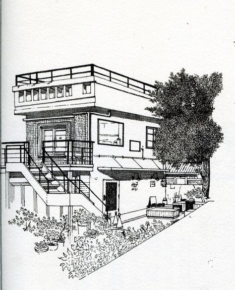 Our Beloved Summer Building Sketch, Our Beloved Summer Drawing House, Choi Ung Artwork, Architecture Drawing Art Buildings, Art Buildings, Our Beloved Summer, Summer Drawings, Landscape Design Drawings, Beloved Summer