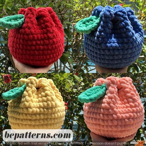 Crochet Baby Patterns | Adorable Creations for Little Ones Functional Crochet, Pouch Ideas, Handmade Presents, Fruit Pouches, Crocheted Bags, Bags Pattern, Crochet Fruit, Crochet Bag Pattern Free, Bag Pattern Free