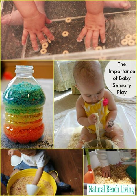 baby sensory play with cereal, natural play, Montessori, Sensory play, exploring textures, baby play www.naturalbeachliving.com Sensory Bins For Babies, Pumpkin Playdough, Edible Sensory Play, Edible Sensory, Sensory Play Toddlers, Teaching Babies, Sensory Bottle, Rainbow Rice, Sensory Bags