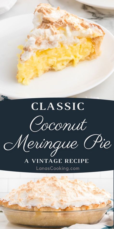 Southern Living Coconut Cream Pie, Easy Coconut Meringue Pie, Coconut Pie Filling, Coconut Cream Meringue Pie, Coconut Meringue Pie Recipe, Coconut Pie With Meringue, French Coconut Pie Recipe, Coconut Cream Pie With Meringue, Merangue Pie