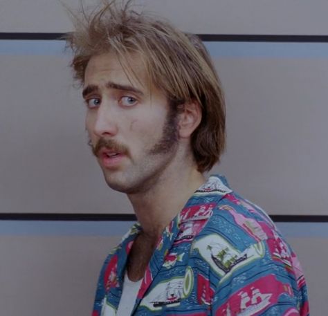 Nicholas Cage as H.I. McDonough in Raising Arizona Nicholas Cage Raising Arizona, Van Helsing Dracula, Facial Reference, Cinema Shots, Nick Cage, Raising Arizona, Nic Cage, Nicholas Cage, Going Postal