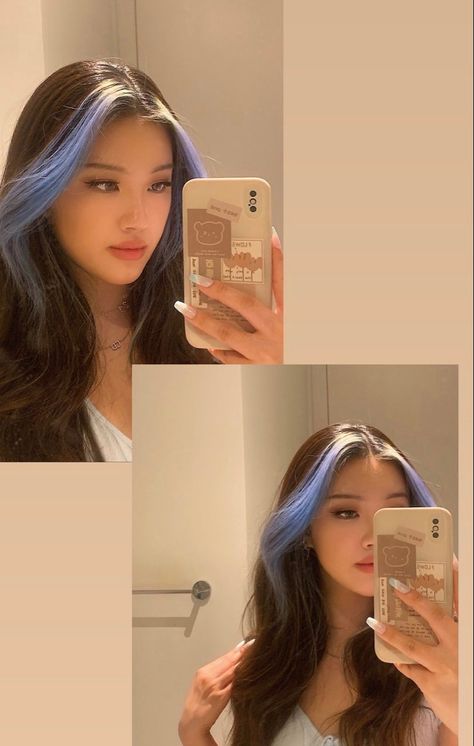 Hidden Hair Color, Ulzzang Hair, Two Tone Hair, Korean Hair Color, Hair Color Underneath, Hair Color Streaks, Korean Hair, Hair Streaks, Pretty Hair Color