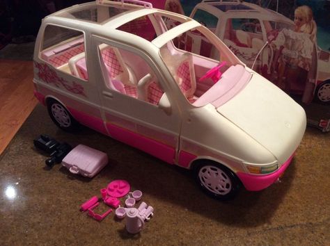 Mini Van Camper, Barbie Camper Van, Barbie Van, Barbie Doll Car, Barbie Camper, Barbie Car, Barbie Gifts, Baby Barbie, Magical Women