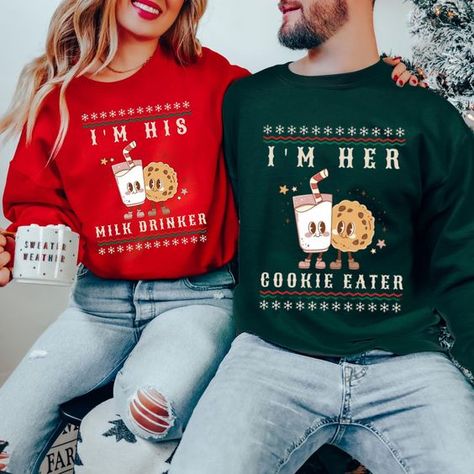 Matching Christmas Couple Sweaters Funny, Holiday Couples Sweatshirt, Funny Christmas Shirts for Couples, Matching Christmas Party Shirt Christmas t shirt #christmastshirt T shirt #tshirt t-shirt #t_shirt t shirts #tshirts t-shirts #t_shirts T shirt design #tshirtdesign T-shirt designs #t_shirtdesign T shirts designs #tshirtsdesigns 3.142 Matching Sweaters For Couples Christmas, Matching Family Sweatshirts Funny, Matching Christmas Sweatshirts, Funny Christmas Shirts For Couples, Family Matching Crew Neck Winter Sweater, Funny Couples Shirts, Holiday Character Outfits Christmas, Christmas Pics With Boyfriend, Ugly Sweater Ideas For Couples