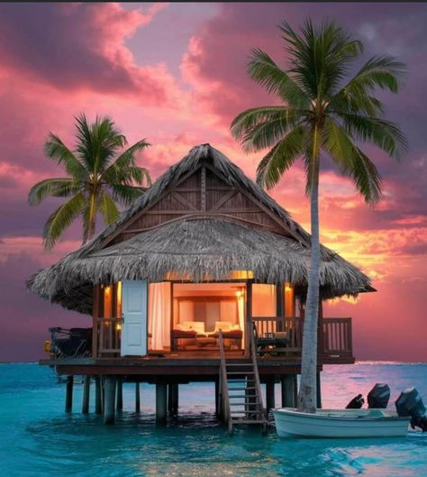 Dream House Beach, Hut House, Refer A Friend, Travel Poster Design, Overwater Bungalows, Mini Vacation, Crypto Exchange, Paradise Found, Best View