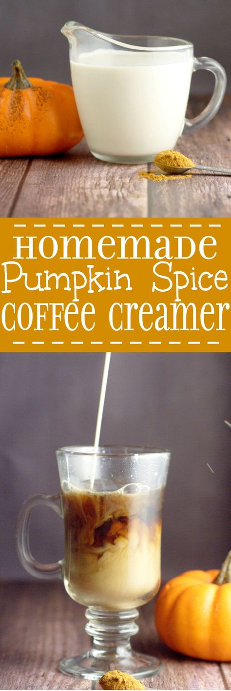 Start your morning off the right way with this Homemade Pumpkin Spice Coffee Creamer recipe. Time to curb your pumpkin addiction the delicious and frugal way! Omg. I'm going to be so addicted if I can make it right at home! Pumpkin Spice Creamer Recipe, Homemade Pumpkin Spice Coffee Creamer, Homemade Pumpkin Spice Creamer, Pumpkin Spice Coffee Creamer, Homemade Pumpkin Spice Coffee, Pumpkin Spice Creamer, Homemade Coffee Creamer, Pumpkin Treats, Coffee Creamer Recipe