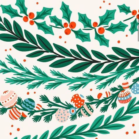 Wreath Illustration Christmas, Garland Illustration, Christmas Graphic Design, Wreath Illustration, Illustration Christmas, Instagram Illustration, Winter Illustration, Christmas Card Art, Cute Christmas Wallpaper