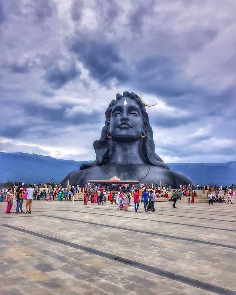 Awestruck  Adiyogi Shiva Statue ( - @my.special.tripod) Adiyogi Shiva Statue, Adiyogi Shiva, Happy Maha Shivaratri, Temple India, Temple Photography, Shiva Statue, Roatan, God Shiva, Famous Places