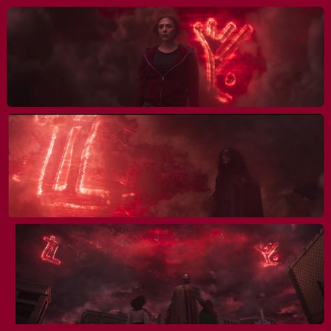 Agatha: Runes?!? Wanda: In a given space, only the witch who casted them, can use her magic! Thanks for the lesson, but I don’t need you to tell me who I am! Scarlet Witch Runes, Aou Wanda Powers, Wanda Chaos Magic, Multiverse Of Madness Wanda, Wanda Multiverse Of Madness, Reality Stone, Witch Runes, Magic Sign, Billy Kaplan