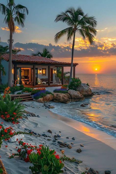 Tropical Beach Houses, Tiny House Nation, Dream Beach, Beach Cottage Style, Dream Travel Destinations, Beautiful Landscape Wallpaper, Vacation Places, Tropical Vacation, Beautiful Places To Travel