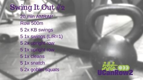 Today’s sweat at the #UCanRow2 Bodyshop. This is a great rowing workout to use with groups of varying fitness levels. Adjust the effort on the rowing machine and the weight of the kettlebells and voila!   #row #rowing #rowingworkout #rowingmachine #concept2 #workout #crossfit Crossfit Amrap, Rowing Benefits, Indoor Rowing Workout, Rowing Workouts, Rowing Technique, Rower Workout, Rowing Machine Workout, Rowing Workout, Indoor Rowing