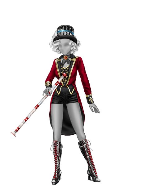 Ringmaster Dance Costume, Ring Leader Outfit Drawing, Ringmaster Oc, Acrobat Outfit, Ringleader Outfit, Ring Master Costume, Moulin Rouge Dress, Phantom Thief, Circus Outfits