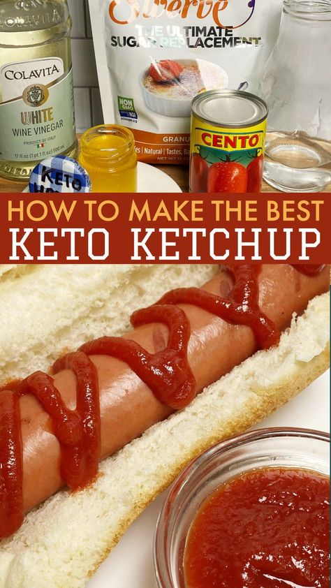 Keto Ketchup Recipe, Keto Ketchup, Ketchup Recipe, Keto Sauces, Creamy Salad Dressing, Best Comfort Food, Savory Sauce, Net Carbs, Yummy Dips