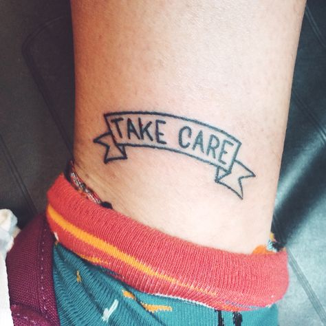 Take care drake ankle tattoo Take Care Tattoo, Take Care Drake, Ankle Tattoo, Tattoo Inspo, Fish Tattoos, Jesus Fish Tattoo, Drake, Take Care, Tattoo Ideas