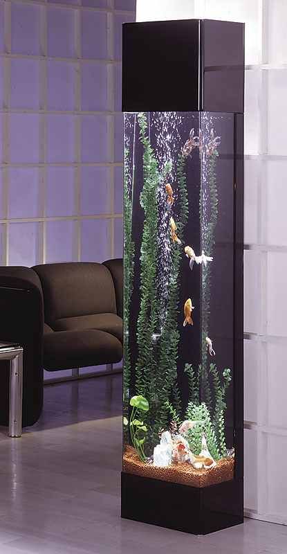 Thinking of a tower...   Takes up less space and great for coral/live rock formations I HAVE BEEN THINKING OF A TOWER TOO, DIDN'T KNOW HOW SALTWATER WOULD BE Aquarium Mural, Acrylic Aquarium, Amazing Aquariums, Cool Fish Tanks, Aquarium Terrarium, Cool Fish, Home Aquarium, Aquarium Design, Tanked Aquariums