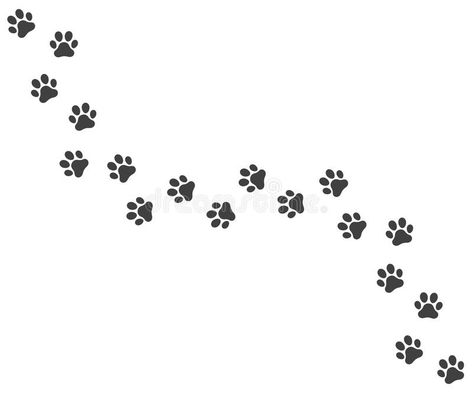 Vector trail of dog footprints. Vector illustration of a Footpath trail of vecto , #AFFILIATE, #footprints, #illustration, #dog, #Vector, #trail #ad Trail Dog, Dog Drawings, Puppy Paw Prints, Digital Design Trends, Illustration Dog, Dog Prints, Image Cat, Dog Vector, Free Illustration