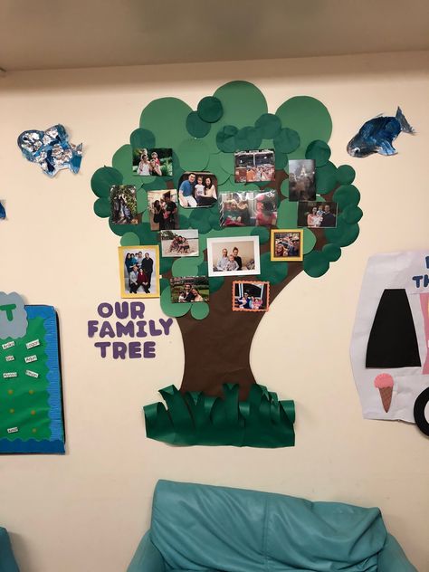 Family Tree Preschool Classroom, Preschool Family Tree Ideas, Family Tree Classroom Display, Family Tree Classroom, Classroom Family Tree, Teal Room, Classroom Family, Teacher Wish List, Preschool Family