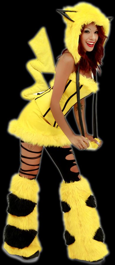 i take back the other one... santa i want this one! Pikachu Inspired Outfit, Pikachu Clothes, Raving Outfits, Pikachu Halloween Costume, Pokemon Halloween Costume, Pikachu Halloween, Pikachu Costume, Halloween Costum, Neon Rave