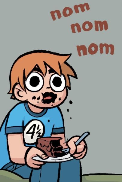 Nom nom nom Bryan Lee O Malley, Scott Pilgrim Vs The World, Scott Pilgrim Comic, Bryan Lee, Nom Nom Nom, Ramona Flowers, Michael Cera, Scott Pilgrim Vs. The World, Vs The World