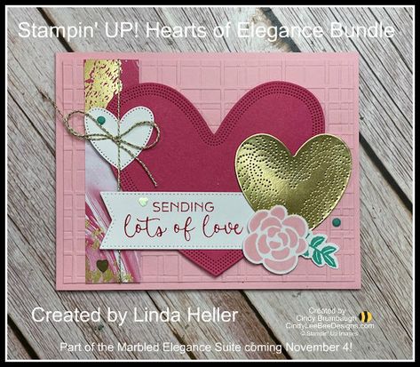 Stampin Up Marbled Elegance, Stampin Up Hearts Of Elegance Cards, Hearts Of Elegance Stampin Up Cards, Stampin Up Hearts Of Elegance, Stampin Up Valentines Cards, Card Sketches With Measurements, Stampin Up Valentines, Valentine Heart Card, Stampin Up Dsp