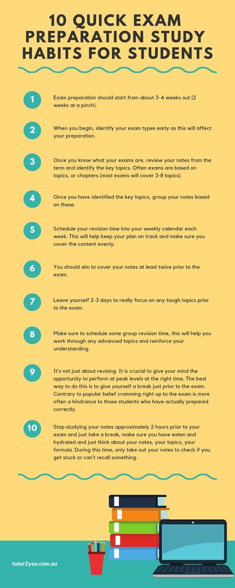 10 exam preparation study tips for students - infographic University Exam Study Tips, 10th Study Tips, Exam Hacks Tips, Study Tips For Exam Preparation, Exam Techniques, Exams Preparation, Tips For Exams Preparation, 10th Board Exam Tips, Upsc Preparation Tips