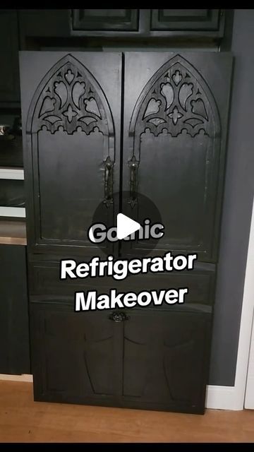 Ikea Gothic Hack, Diy Gothic Furniture, Diy Gothic Decor Crafts, Goth Decor Diy, Gothic Apartment Decor, Gothic Bathroom Ideas, Gothic Furniture Diy, Refrigerator Makeover, Gothic Home Decor Ideas