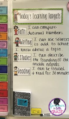 Objectives Board Elementary, Classroom Objectives, Teaching Classroom Procedures, Data Walls, Objectives Board, Visible Thinking, Classroom Goals, Dream Classroom, Organized Classroom