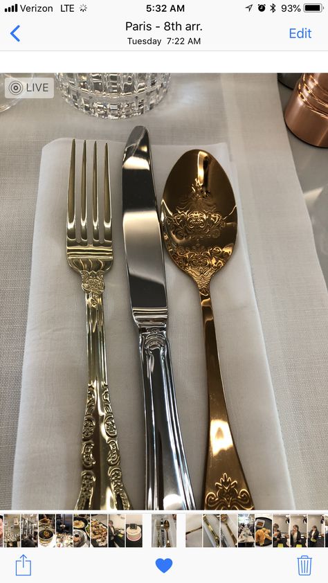 Hermes Cutlery, Art Deco Silverware, Restaurant Cutlery, Art Nouveau Cutlery, Cutlery Set, Food Obsession, Spoons, Decorative Plates, Lily