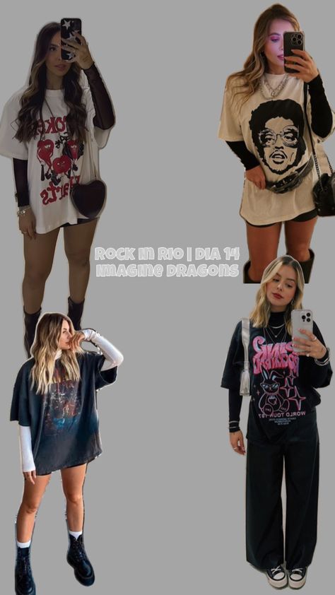 Ideias de look Dress Design Ideas, Bruno Mars Concert, Rock Look, Look Festival, Look Rock, Rock In Rio, Afro Punk, Festival Looks, Imagine Dragons