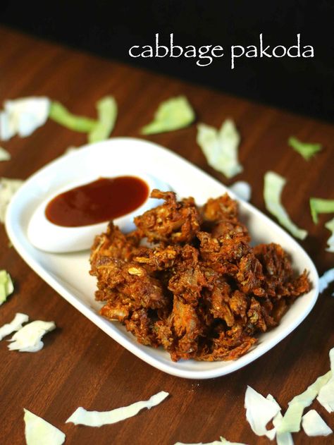 cabbage pakoda recipe | cabbage bhajiya | cabbage fritters recipe Cabbage Fritters Recipe, Cabbage Fritters, Onion Pakora, Recipe Cabbage, Pakoda Recipe, Shredded Cabbage, Pakora Recipes, Fritters Recipe, Indian Street Food Recipes