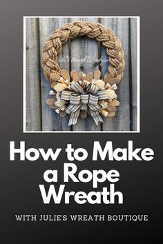 Braided Christmas Wreath, Diy Rope Wreath How To Make, Braided Wreath Tutorial, Braided Rope Wreath, Jute Rope Wreath Diy, Step By Step Wreath Making Diy, Braided Rope Wreath Diy, How To Make A Rope Wreath, Jute Wreath Diy