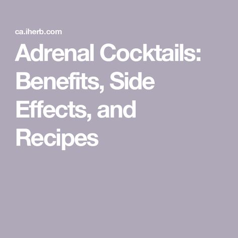 Adrenal Cocktails: Benefits, Side Effects, and Recipes Adrenal Cocktail Recipe, Adrenal Cocktail, High Potassium Foods, Cushings Syndrome, Adrenal Health, Wellness Trends, Genetic Disorders, Hormone Replacement, Adrenal Fatigue