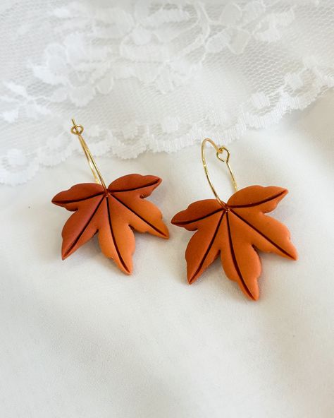 Launching July 13th at 10am! 🫶 are you excited?? #fall #fallvibes #fallstyle #autumnvibes🍁 #autumn🍁 #spookyseason #spookyart #halloween #cuteearrings #trendyearrings #handmadejewelry #giftsforher #polymerclayearrings #clayjewelry #artistsoninstagram #smallbusiness Fall Clay Earrings, Clay Inspo, Handmade Leather Jewelry, Cloud Design, Handmade Clay Jewelry, Clouds Design, Brass Hoops, Be Gentle, Fall Earrings