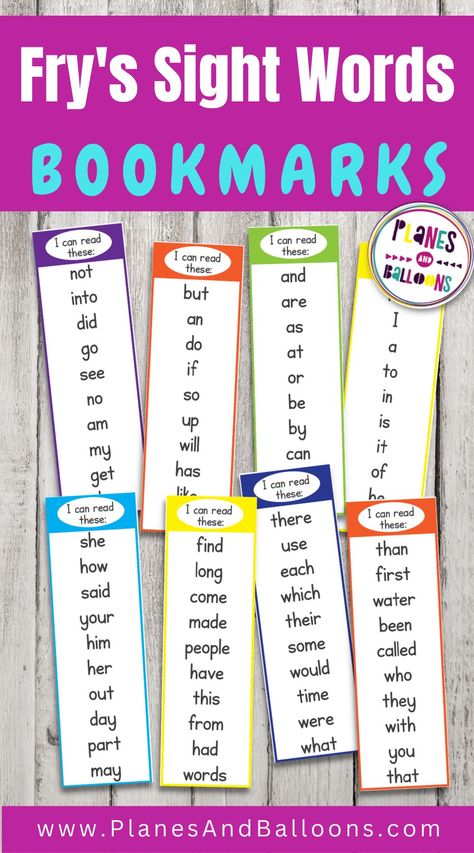 Fry’s First 100 Sight Words, Fry Sight Word List, Fry Words Activities, First Sight Words, List Of Sight Words, Sight Words Kindergarten Printables, First 100 Sight Words, Words To Learn, Sight Words Activities