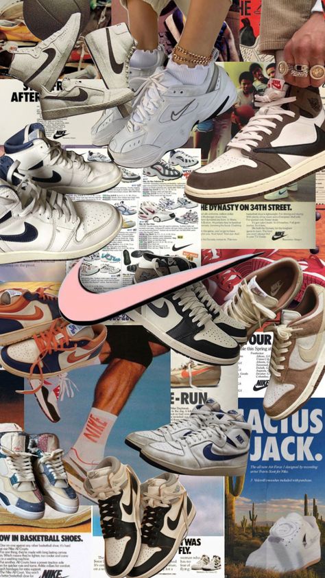 just do it✔️ #nike #nikeaesthetic #nikeshoes #nikes #vintage #retrofashion Men Astethic Wallpaper, Istitik Wallpaper, Nike Mood Board, Nike Vintage Poster, Nike Astethic, Vintage Nike Aesthetic, Vintage Nike Poster, Nike Collage, Nike Posters