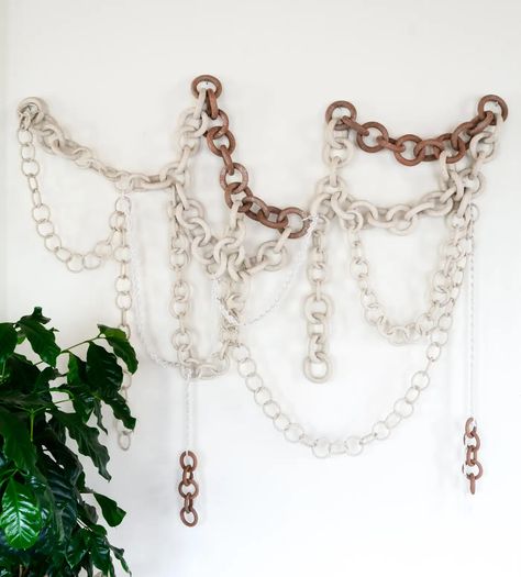 Ceramic Link Chain Wall Sculpture For Sale at 1stDibs Chain Sculpture, Wall Plant Holder, Ceramic Wall Sculpture, Evil Eye Art, Sculpture Ceramic, Ceramic Wall Decor, Eye Decor, Ceramic Wall Art, Sculptures For Sale