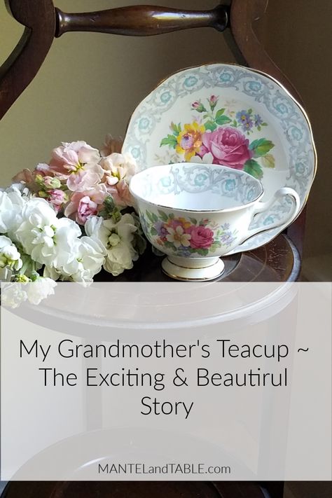 Here's a little story about my grandmother's teacup. If you've ever had an "incident" with a family heirloom, you'll totally understand this one! The Tea Cup Story, Teacup Story, Women's Retreat, Womens Retreat, Beautiful Story, Beautiful Stories, Downton Abbey, Family Heirloom, Cottage Core