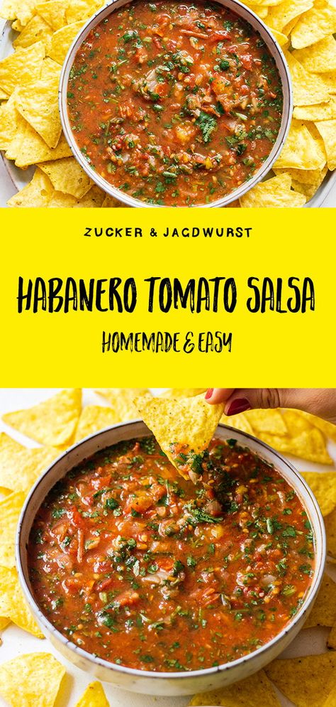 Tortilla Chips Dip, Habanero Salsa Recipe, Habanero Recipes, Comfy Food, Chips Dip, Fresh Recipe, Habanero Salsa, Vegan Party Food, Salsa Sauce