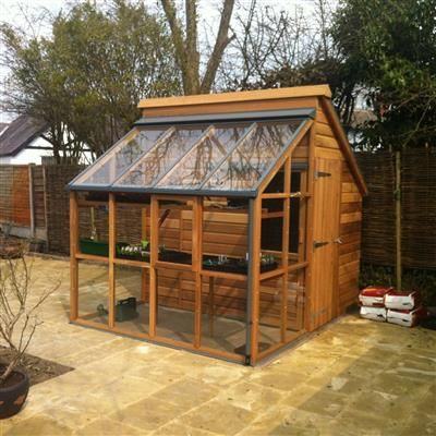 Gabriel Ash Classic Grow & Store Greenhouse Shed Combo, Planning Life, Hobby Greenhouse, Cedar Roof, Greenhouse Shed, Red Cedar Wood, Home Greenhouse, Wooden Greenhouses, Shed Kits