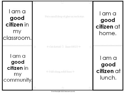 Good Citizenship Activities, Active Citizenship, Citizenship Activities, Teaching Freebies, 3rd Grade Social Studies, Teaching Character, Kindergarten Social Studies, Social Studies Unit, One Pager