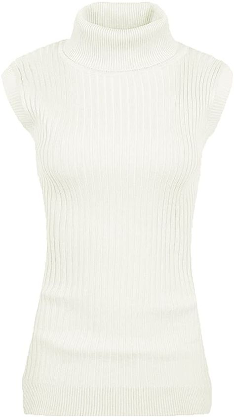 v28 Women Sleeveless High Neck Turtleneck Stretchable Knit Sweater Top-S,White at Amazon Women’s Clothing store Couple Costume Ideas, Hogwarts Outfits, Costume Ideas For Couples, Sleeveless Turtleneck Sweaters, Hot Costume, Couple Costumes, Matching Costumes, Knit Sweater Top, Sleeveless Turtleneck