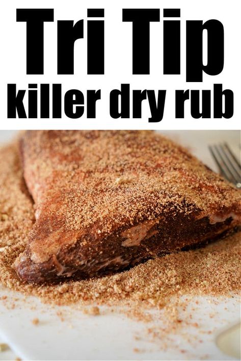 Killer tri tip dry rub recipe that is savory and sweet. NO need for gravy or a sauce with this. Once cooked, just slice and serve for a WOW! #tritip #dryrub #beefdryrub #tritiprub #tritipdryrub Dry Rub For Pork Chops, Rub For Pork Chops, Tri Tip Rub, Dry Rub For Pork, Potatoes Pancakes, Tri Tip Steak Recipes, Tritip Recipes, Bbq Rub Recipe, Dry Rub Recipes