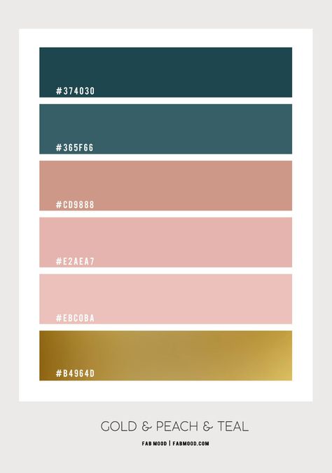 Peach and Teal Bedroom with Gold Accessories | Salmon Pink Bedroom Teal And Beige Living Room, Peach And Teal Bedroom, Colour Scheme For Bedroom, Teal Colour Scheme, Teal And Pink Bedroom, Golden Bachelor, Tattoo Room, Peach Bedroom, Blush Pink Bedroom