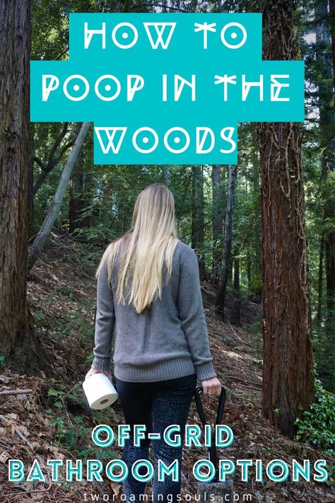 When I first started primitive camping (camping without facilities), I always wondered, “what if I have to go #2”? What do I do if I can’t wait till the next day when we hit a trailhead or visitor center, etc? There are definitely ways to legally get the job done without holding it. If you want to find out a few different off-grid bathroom options for how to poop in the woods & desert check out this post. Off Grid Bathroom, Primitive Camping, Camping Bathroom, Primitive House, Cabin House Plans, Cabin House, Homestead Survival, House Cabin, Tiny House Cabin