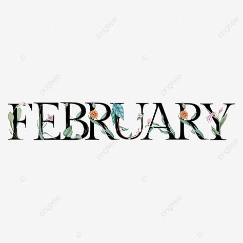 February Clipart, February Month, February Bullet Journal, Calendar Vector, February 1st, Calendar Icon, Map Background, Woman Card, Text Background