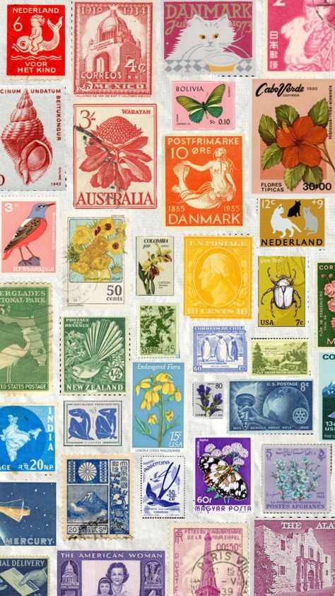 #stamps #aesthetic #wallpaper #rainbow #vintage #vibes Aesthetic Wallpaper Rainbow, Stamps Aesthetic, Crazy Backgrounds, Lifestyle Wallpaper, Postage Stamp Design, Travel Collage, Rainbow Vintage, Scrapbook Printing, Rainbow Aesthetic