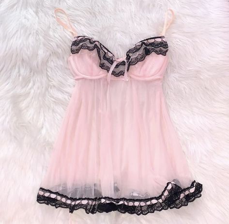 Cutesy Clothes, Coquette Lingerie, Pretty Pink Princess, Cute Pjs, Cute Sleepwear, Cute Lingerie, Dress Up Dolls, Pink Princess, 2000s Fashion