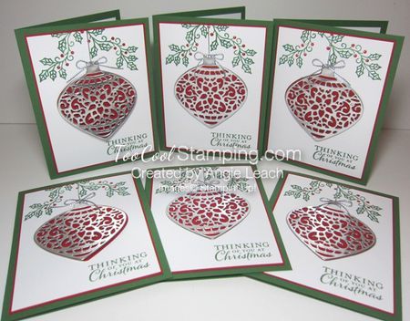 Stampin Up Weihnachten, Stamped Christmas Cards, Christmas Card Ornaments, Ornament Card, Christmas Card Inspiration, Holiday Stamping, Christmas Series, Stampin Up Christmas Cards, Countdown To Christmas